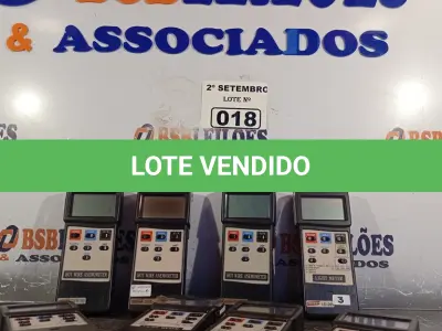 LOTE 018 - 03 ANEMÔMETROS E 05 MEDIDORES DE LUMINOSIDADE. (NO ESTADO) ATENÇÃO! FAZER A VISITAÇÃO ANTES DE ARREMATAR, NÃO SABEMOS SE FUNCIONA. LEILÃO NÃO TEM GARANTIA E NEM DEVOLUÇÃO, SUJEITO A POSSÍVEIS AVARIAS VISÍVEIS/OCULTAS E/OU AUSÊNCIA DE COMPONENTES.