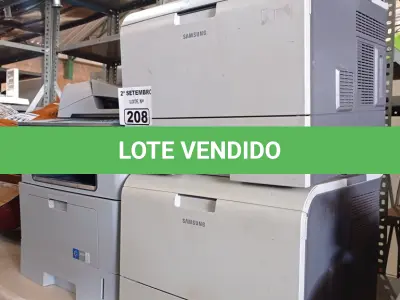 LOTE 208 - 03 IMPRESSORAS SAMSUNG SENDO 01 MULTIFUNCIONAL MODELO SCX-5835NX E 02 MODELO ML-3561ND. (NO ESTADO) ATENÇÃO! FAZER A VISITAÇÃO ANTES DE ARREMATAR, NÃO SABEMOS SE FUNCIONA. LEILÃO NÃO TEM GARANTIA E NEM DEVOLUÇÃO, SUJEITO A POSSÍVEIS AVARIAS VISÍVEIS/OCULTAS E/OU AUSÊNCIA DE COMPONENTES.