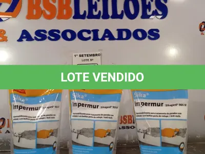 LOTE 614 - 03 LITROS DE SIKA IMPREMUR, IMPERMEABILIZANTE PARA TRATAMENTO DE PAREDES COM UMIDADE/BOLHAS PERTO DO RODAPÉ, ANTIMOFO. (NO ESTADO) ATENÇÃO! FAZER A VISITAÇÃO ANTES DE ARREMATAR, NÃO SABEMOS SE FUNCIONA. LEILÃO NÃO TEM GARANTIA E NEM DEVOLUÇÃO, SUJEITO A POSSÍVEIS AVARIAS VISÍVEIS/OCULTAS E/OU AUSÊNCIA DE COMPONENTES.