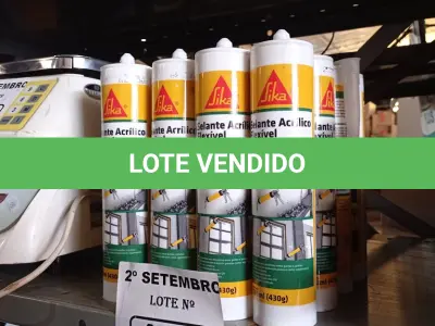 LOTE 183 - 16 TUBOS DE SELANTE ACRÍLICO FLEXÍVEL. (NO ESTADO) ATENÇÃO! FAZER A VISITAÇÃO ANTES DE ARREMATAR, NÃO SABEMOS SE FUNCIONA. LEILÃO NÃO TEM GARANTIA E NEM DEVOLUÇÃO, SUJEITO A POSSÍVEIS AVARIAS VISÍVEIS/OCULTAS E/OU AUSÊNCIA DE COMPONENTES.