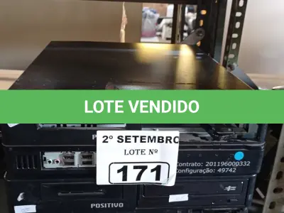 LOTE 171 - 02 CPU’S MARCAS POSITIVO. (NO ESTADO) ATENÇÃO! FAZER A VISITAÇÃO ANTES DE ARREMATAR, NÃO SABEMOS SE FUNCIONA. LEILÃO NÃO TEM GARANTIA E NEM DEVOLUÇÃO, SUJEITO A POSSÍVEIS AVARIAS VISÍVEIS/OCULTAS E/OU AUSÊNCIA DE COMPONENTES.