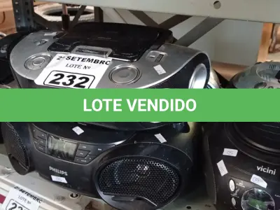 LOTE 232 - 07 APARELHOS DE SOM MARCAS E MODELOS DIVERSOS. (NO ESTADO) ATENÇÃO! FAZER A VISITAÇÃO ANTES DE ARREMATAR, NÃO SABEMOS SE FUNCIONA. LEILÃO NÃO TEM GARANTIA E NEM DEVOLUÇÃO, SUJEITO A POSSÍVEIS AVARIAS VISÍVEIS/OCULTAS E/OU AUSÊNCIA DE COMPONENTES.