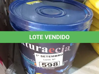 LOTE 598 - 01 BALDE DE REVESTIMENTO TEXTURIZADO HIDRORREPELENTE ANTIMOFO COR BRANCO BASE 25KG. (NO ESTADO) ATENÇÃO! FAZER A VISITAÇÃO ANTES DE ARREMATAR, NÃO SABEMOS SE FUNCIONA. LEILÃO NÃO TEM GARANTIA E NEM DEVOLUÇÃO, SUJEITO A POSSÍVEIS AVARIAS VISÍVEIS/OCULTAS E/OU AUSÊNCIA DE COMPONENTES.