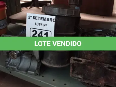 LOTE 241 - 01 BOMBA D’AGUA E 02 MOTORES ELÉTRICOS. (NO ESTADO) ATENÇÃO! FAZER A VISITAÇÃO ANTES DE ARREMATAR, NÃO SABEMOS SE FUNCIONA. LEILÃO NÃO TEM GARANTIA E NEM DEVOLUÇÃO, SUJEITO A POSSÍVEIS AVARIAS VISÍVEIS/OCULTAS E/OU AUSÊNCIA DE COMPONENTES.