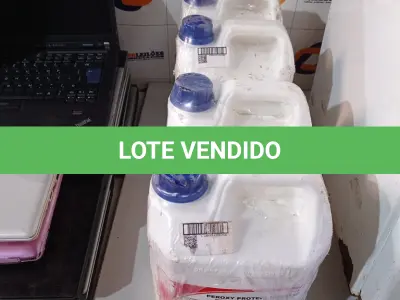LOTE 368 - 20 LITROS DE DESINFETANTE PARA INDÚSTRIAS ALIMENTÍCIAS E AFINS. (NO ESTADO) ATENÇÃO! FAZER A VISITAÇÃO ANTES DE ARREMATAR, NÃO SABEMOS SE FUNCIONA. LEILÃO NÃO TEM GARANTIA E NEM DEVOLUÇÃO, SUJEITO A POSSÍVEIS AVARIAS VISÍVEIS/OCULTAS E/OU AUSÊNCIA DE COMPONENTES.