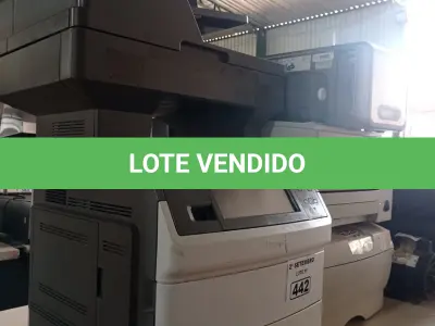 LOTE 442 - 04 IMPRESSORAS SENDO 01 MULTIFUNCIONAL MARCA LEXMARK MODELO X656-DE. (NO ESTADO) ATENÇÃO! FAZER A VISITAÇÃO ANTES DE ARREMATAR, NÃO SABEMOS SE FUNCIONA. LEILÃO NÃO TEM GARANTIA E NEM DEVOLUÇÃO, SUJEITO A POSSÍVEIS AVARIAS VISÍVEIS/OCULTAS E/OU AUSÊNCIA DE COMPONENTES.