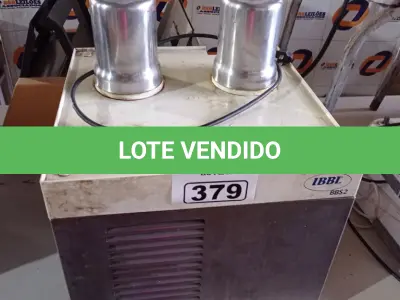 LOTE 379 - 01 REFRESQUEIRA MARCA IBBL INCOMPLETA. (NO ESTADO) ATENÇÃO! FAZER A VISITAÇÃO ANTES DE ARREMATAR, NÃO SABEMOS SE FUNCIONA. LEILÃO NÃO TEM GARANTIA E NEM DEVOLUÇÃO, SUJEITO A POSSÍVEIS AVARIAS VISÍVEIS/OCULTAS E/OU AUSÊNCIA DE COMPONENTES.