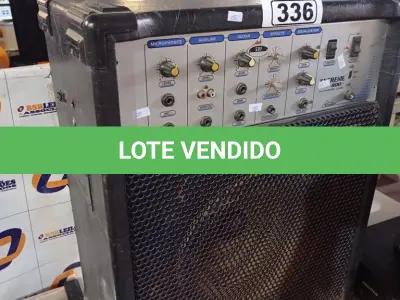 LOTE 336 - 01 CAIXA DE SOM AMPLIFICADA EXTREME 800. (NO ESTADO) ATENÇÃO! FAZER A VISITAÇÃO ANTES DE ARREMATAR, NÃO SABEMOS SE FUNCIONA. LEILÃO NÃO TEM GARANTIA E NEM DEVOLUÇÃO, SUJEITO A POSSÍVEIS AVARIAS VISÍVEIS/OCULTAS E/OU AUSÊNCIA DE COMPONENTES.