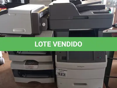 LOTE 523 - 04 IMPRESSORAS SENDO 01 MULTIFUNCIONAL MARCA LEXMARK MODELO X656-DE. (NO ESTADO) ATENÇÃO! FAZER A VISITAÇÃO ANTES DE ARREMATAR, NÃO SABEMOS SE FUNCIONA. LEILÃO NÃO TEM GARANTIA E NEM DEVOLUÇÃO, SUJEITO A POSSÍVEIS AVARIAS VISÍVEIS/OCULTAS E/OU AUSÊNCIA DE COMPONENTES.