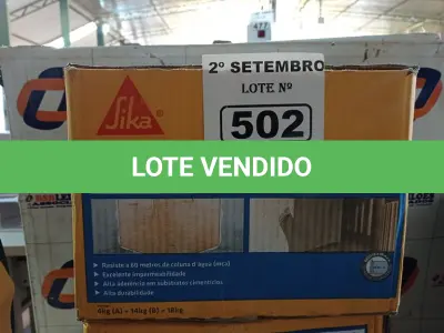 LOTE 502 - 02 CAIXAS DE SIKA TOP-100, REVESTIMENTO IMPERMEABILIZANTE SEMI-FLEXIVEL. (NO ESTADO) ATENÇÃO! FAZER A VISITAÇÃO ANTES DE ARREMATAR, NÃO SABEMOS SE FUNCIONA. LEILÃO NÃO TEM GARANTIA E NEM DEVOLUÇÃO, SUJEITO A POSSÍVEIS AVARIAS VISÍVEIS/OCULTAS E/OU AUSÊNCIA DE COMPONENTES.