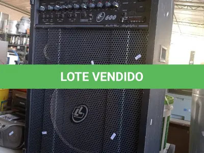 LOTE 308 - 01 CAIXA DE SOM AMPLIFICADA SEM OS ALTO-FALANTES. (NO ESTADO) ATENÇÃO! FAZER A VISITAÇÃO ANTES DE ARREMATAR, NÃO SABEMOS SE FUNCIONA. LEILÃO NÃO TEM GARANTIA E NEM DEVOLUÇÃO, SUJEITO A POSSÍVEIS AVARIAS VISÍVEIS/OCULTAS E/OU AUSÊNCIA DE COMPONENTES.