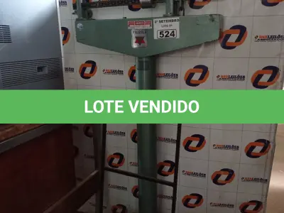 LOTE 524 - 01 BALANÇA MARCA FILIZOLA CAPACIDADE 200KG. (NO ESTADO) ATENÇÃO! FAZER A VISITAÇÃO ANTES DE ARREMATAR, NÃO SABEMOS SE FUNCIONA. LEILÃO NÃO TEM GARANTIA E NEM DEVOLUÇÃO, SUJEITO A POSSÍVEIS AVARIAS VISÍVEIS/OCULTAS E/OU AUSÊNCIA DE COMPONENTES.