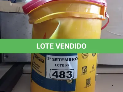 LOTE 483 - 01 BALDE DE SIKANOL ALVENARIA, ADITIVO PLASTIFICANTE PARA ARGAMASSA DE ASSENTAMENTO E REBOCO 18L. (NO ESTADO) ATENÇÃO! FAZER A VISITAÇÃO ANTES DE ARREMATAR, NÃO SABEMOS SE FUNCIONA. LEILÃO NÃO TEM GARANTIA E NEM DEVOLUÇÃO, SUJEITO A POSSÍVEIS AVARIAS VISÍVEIS/OCULTAS E/OU AUSÊNCIA DE COMPONENTES.