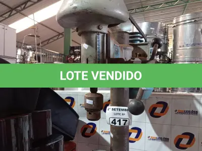 LOTE 417 - 01 FURADEIRA DE BANCADA. (NO ESTADO) ATENÇÃO! FAZER A VISITAÇÃO ANTES DE ARREMATAR, NÃO SABEMOS SE FUNCIONA. LEILÃO NÃO TEM GARANTIA E NEM DEVOLUÇÃO, SUJEITO A POSSÍVEIS AVARIAS VISÍVEIS/OCULTAS E/OU AUSÊNCIA DE COMPONENTES.