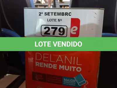 LOTE 279 - 01 LATA DE TINTA IQUINE DELANIL RENDE MUITO ACRÍLICO STANDARD INTERIORES/EXTERIORES NA COR ARARA AZUL 18L. (NO ESTADO) ATENÇÃO! FAZER A VISITAÇÃO ANTES DE ARREMATAR, NÃO SABEMOS SE FUNCIONA. LEILÃO NÃO TEM GARANTIA E NEM DEVOLUÇÃO, SUJEITO A POSSÍVEIS AVARIAS VISÍVEIS/OCULTAS E/OU AUSÊNCIA DE COMPONENTES.