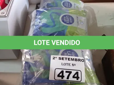 LOTE 474 - 05 PACOTES COM LUVAS DE LÁTEX TAMANHO “P”. (NO ESTADO) ATENÇÃO! FAZER A VISITAÇÃO ANTES DE ARREMATAR, NÃO SABEMOS SE FUNCIONA. LEILÃO NÃO TEM GARANTIA E NEM DEVOLUÇÃO, SUJEITO A POSSÍVEIS AVARIAS VISÍVEIS/OCULTAS E/OU AUSÊNCIA DE COMPONENTES.