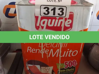 LOTE 313 - 01 LATA DE TINTA IQUINE DELANIL RENDE MUITO ACRÍLICO STANDARD INTERIORES/EXTERIORES NA COR PEROLA 18L. (NO ESTADO) ATENÇÃO! FAZER A VISITAÇÃO ANTES DE ARREMATAR, NÃO SABEMOS SE FUNCIONA. LEILÃO NÃO TEM GARANTIA E NEM DEVOLUÇÃO, SUJEITO A POSSÍVEIS AVARIAS VISÍVEIS/OCULTAS E/OU AUSÊNCIA DE COMPONENTES.
