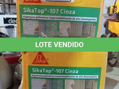 LOTE 342 - 02 CAIXAS DE SIKA TOP-107 CINZA, ARGAMASSA POLIMÉRICA IMPERMEABILIZANTE DE ALTO DESEMPENHO. (NO ESTADO) ATENÇÃO! FAZER A VISITAÇÃO ANTES DE ARREMATAR, NÃO SABEMOS SE FUNCIONA. LEILÃO NÃO TEM GARANTIA E NEM DEVOLUÇÃO, SUJEITO A POSSÍVEIS AVARIAS VISÍVEIS/OCULTAS E/OU AUSÊNCIA DE COMPONENTES.