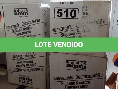 LOTE 510 - 04 CAIXAS COM SILICONE TRANSPARENTE MULTIUSO COM 24 UNIDADES CADA. (NO ESTADO) ATENÇÃO! FAZER A VISITAÇÃO ANTES DE ARREMATAR, NÃO SABEMOS SE FUNCIONA. LEILÃO NÃO TEM GARANTIA E NEM DEVOLUÇÃO, SUJEITO A POSSÍVEIS AVARIAS VISÍVEIS/OCULTAS E/OU AUSÊNCIA DE COMPONENTES.