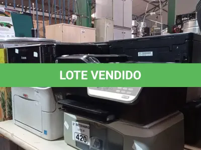 LOTE 420 - 10 IMPRESSORAS MARCAS E MODELOS DIVERSOS PARA RETIRADA DE PEÇAS. (NO ESTADO) ATENÇÃO! FAZER A VISITAÇÃO ANTES DE ARREMATAR, NÃO SABEMOS SE FUNCIONA. LEILÃO NÃO TEM GARANTIA E NEM DEVOLUÇÃO, SUJEITO A POSSÍVEIS AVARIAS VISÍVEIS/OCULTAS E/OU AUSÊNCIA DE COMPONENTES.