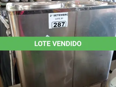 LOTE 287 - 01 CAFETEIRA INDUSTRIAL. (NO ESTADO) ATENÇÃO! FAZER A VISITAÇÃO ANTES DE ARREMATAR, NÃO SABEMOS SE FUNCIONA. LEILÃO NÃO TEM GARANTIA E NEM DEVOLUÇÃO, SUJEITO A POSSÍVEIS AVARIAS VISÍVEIS/OCULTAS E/OU AUSÊNCIA DE COMPONENTES.
