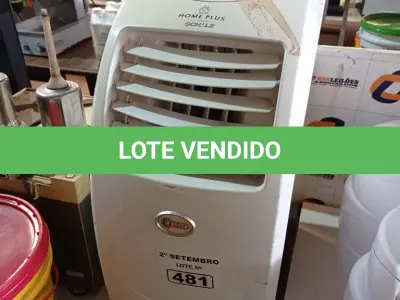 LOTE 481 - 01 AR-CONDICIONADO MARCA SCHULZ 127V. (NO ESTADO) ATENÇÃO! FAZER A VISITAÇÃO ANTES DE ARREMATAR, NÃO SABEMOS SE FUNCIONA. LEILÃO NÃO TEM GARANTIA E NEM DEVOLUÇÃO, SUJEITO A POSSÍVEIS AVARIAS VISÍVEIS/OCULTAS E/OU AUSÊNCIA DE COMPONENTES.
