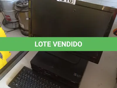 LOTE 316 - 01 CPU, 01 MONITOR E 01 TECLADO. (NO ESTADO) ATENÇÃO! FAZER A VISITAÇÃO ANTES DE ARREMATAR, NÃO SABEMOS SE FUNCIONA. LEILÃO NÃO TEM GARANTIA E NEM DEVOLUÇÃO, SUJEITO A POSSÍVEIS AVARIAS VISÍVEIS/OCULTAS E/OU AUSÊNCIA DE COMPONENTES.