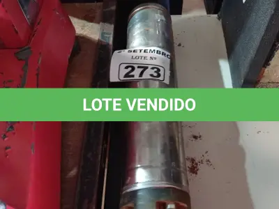 LOTE 273 - 01 BOMBA D’AGUA PARA POÇO ARTESIANO. (NO ESTADO) ATENÇÃO! FAZER A VISITAÇÃO ANTES DE ARREMATAR, NÃO SABEMOS SE FUNCIONA. LEILÃO NÃO TEM GARANTIA E NEM DEVOLUÇÃO, SUJEITO A POSSÍVEIS AVARIAS VISÍVEIS/OCULTAS E/OU AUSÊNCIA DE COMPONENTES.