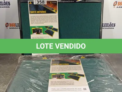 LOTE 358 - 02 TAPETES ANTIVÍRUS. (NO ESTADO) ATENÇÃO! FAZER A VISITAÇÃO ANTES DE ARREMATAR, NÃO SABEMOS SE FUNCIONA. LEILÃO NÃO TEM GARANTIA E NEM DEVOLUÇÃO, SUJEITO A POSSÍVEIS AVARIAS VISÍVEIS/OCULTAS E/OU AUSÊNCIA DE COMPONENTES.