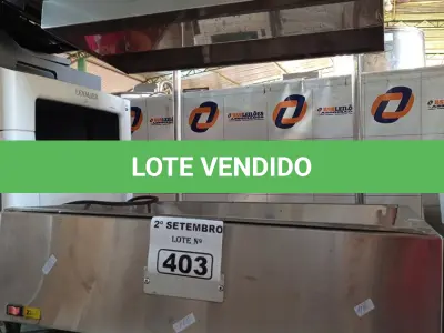 LOTE 403 - 01 CONSERVADOR/AQUECEDOR PARA BATATA FRITA. (NO ESTADO) ATENÇÃO! FAZER A VISITAÇÃO ANTES DE ARREMATAR, NÃO SABEMOS SE FUNCIONA. LEILÃO NÃO TEM GARANTIA E NEM DEVOLUÇÃO, SUJEITO A POSSÍVEIS AVARIAS VISÍVEIS/OCULTAS E/OU AUSÊNCIA DE COMPONENTES.