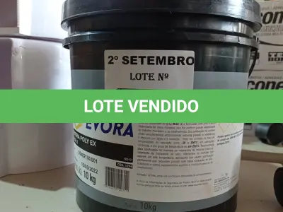 LOTE 479 - 01 BALDE DE GRAXA EVORA POLY EX NLGI:2 10KG. (NO ESTADO) ATENÇÃO! FAZER A VISITAÇÃO ANTES DE ARREMATAR, NÃO SABEMOS SE FUNCIONA. LEILÃO NÃO TEM GARANTIA E NEM DEVOLUÇÃO, SUJEITO A POSSÍVEIS AVARIAS VISÍVEIS/OCULTAS E/OU AUSÊNCIA DE COMPONENTES.