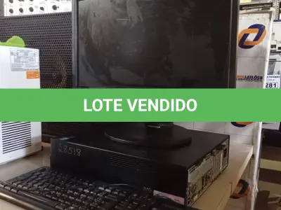 LOTE 333 - 01 CPU, 01 MONITOR E 01 TECLADO. (NO ESTADO) ATENÇÃO! FAZER A VISITAÇÃO ANTES DE ARREMATAR, NÃO SABEMOS SE FUNCIONA. LEILÃO NÃO TEM GARANTIA E NEM DEVOLUÇÃO, SUJEITO A POSSÍVEIS AVARIAS VISÍVEIS/OCULTAS E/OU AUSÊNCIA DE COMPONENTES.