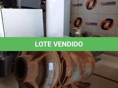 LOTE 400 - 02 BOMBAS D’AGUA. (NO ESTADO) ATENÇÃO! FAZER A VISITAÇÃO ANTES DE ARREMATAR, NÃO SABEMOS SE FUNCIONA. LEILÃO NÃO TEM GARANTIA E NEM DEVOLUÇÃO, SUJEITO A POSSÍVEIS AVARIAS VISÍVEIS/OCULTAS E/OU AUSÊNCIA DE COMPONENTES.