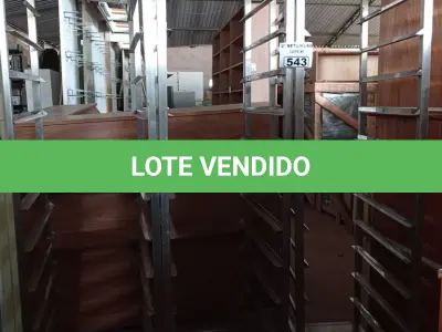 LOTE 543 - 03 CARRINHOS PARA TRANSPORTE DE BANDEJAS EM AÇO INOX. (NO ESTADO) ATENÇÃO! FAZER A VISITAÇÃO ANTES DE ARREMATAR, NÃO SABEMOS SE FUNCIONA. LEILÃO NÃO TEM GARANTIA E NEM DEVOLUÇÃO, SUJEITO A POSSÍVEIS AVARIAS VISÍVEIS/OCULTAS E/OU AUSÊNCIA DE COMPONENTES.