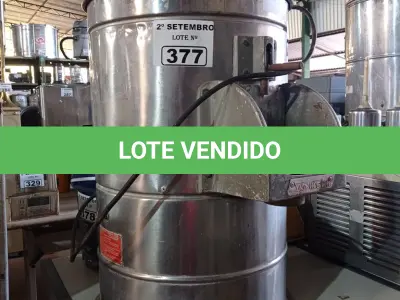 LOTE 377 - 01 DESCASCADOR DE BATATAS INDUSTRIAL. (NO ESTADO) ATENÇÃO! FAZER A VISITAÇÃO ANTES DE ARREMATAR, NÃO SABEMOS SE FUNCIONA. LEILÃO NÃO TEM GARANTIA E NEM DEVOLUÇÃO, SUJEITO A POSSÍVEIS AVARIAS VISÍVEIS/OCULTAS E/OU AUSÊNCIA DE COMPONENTES.