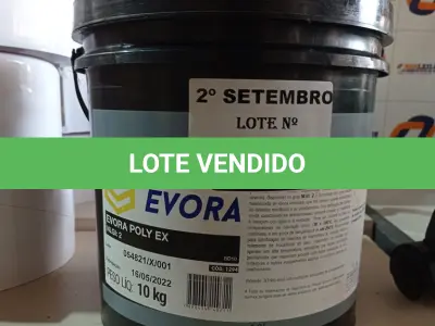 LOTE 479 - 01 BALDE DE GRAXA EVORA POLY EX NLGI:2 10KG. (NO ESTADO) ATENÇÃO! FAZER A VISITAÇÃO ANTES DE ARREMATAR, NÃO SABEMOS SE FUNCIONA. LEILÃO NÃO TEM GARANTIA E NEM DEVOLUÇÃO, SUJEITO A POSSÍVEIS AVARIAS VISÍVEIS/OCULTAS E/OU AUSÊNCIA DE COMPONENTES.