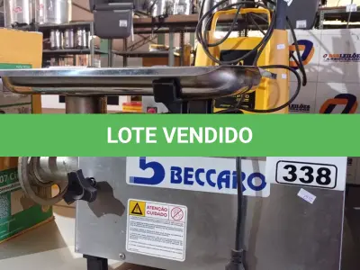 LOTE 338 - 01 MOEDOR DE CARNE BECCARO 110/220V COM CHAVE SELETORA. (NO ESTADO) ATENÇÃO! FAZER A VISITAÇÃO ANTES DE ARREMATAR, NÃO SABEMOS SE FUNCIONA. LEILÃO NÃO TEM GARANTIA E NEM DEVOLUÇÃO, SUJEITO A POSSÍVEIS AVARIAS VISÍVEIS/OCULTAS E/OU AUSÊNCIA DE COMPONENTES.