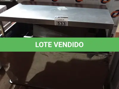 LOTE 533 - 02 CARRINHOS E VÁRIAS BANDEJAS EM INOX. (NO ESTADO) ATENÇÃO! FAZER A VISITAÇÃO ANTES DE ARREMATAR, NÃO SABEMOS SE FUNCIONA. LEILÃO NÃO TEM GARANTIA E NEM DEVOLUÇÃO, SUJEITO A POSSÍVEIS AVARIAS VISÍVEIS/OCULTAS E/OU AUSÊNCIA DE COMPONENTES.