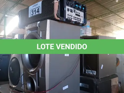 LOTE 314 - 01 LOTE COM VÁRIOS APARELHOS DE SOM MARCAS E MODELOS DIVERSOS. (NO ESTADO) ATENÇÃO! FAZER A VISITAÇÃO ANTES DE ARREMATAR, NÃO SABEMOS SE FUNCIONA. LEILÃO NÃO TEM GARANTIA E NEM DEVOLUÇÃO, SUJEITO A POSSÍVEIS AVARIAS VISÍVEIS/OCULTAS E/OU AUSÊNCIA DE COMPONENTES.