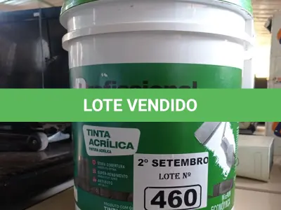 LOTE 460 - 01 BALDE DE TINTA ACRÍLICA 18L NA COR CONCRETO FOSCO. (NO ESTADO) ATENÇÃO! FAZER A VISITAÇÃO ANTES DE ARREMATAR, NÃO SABEMOS SE FUNCIONA. LEILÃO NÃO TEM GARANTIA E NEM DEVOLUÇÃO, SUJEITO A POSSÍVEIS AVARIAS VISÍVEIS/OCULTAS E/OU AUSÊNCIA DE COMPONENTES.