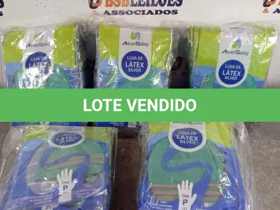 LOTE 467 - 05 PACOTES COM LUVAS DE LÁTEX TAMANHO “P”. (NO ESTADO) ATENÇÃO! FAZER A VISITAÇÃO ANTES DE ARREMATAR, NÃO SABEMOS SE FUNCIONA. LEILÃO NÃO TEM GARANTIA E NEM DEVOLUÇÃO, SUJEITO A POSSÍVEIS AVARIAS VISÍVEIS/OCULTAS E/OU AUSÊNCIA DE COMPONENTES.