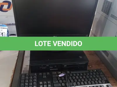 LOTE 452 - 01 CPU, 01 MONITOR E 02 TECLADOS. (NO ESTADO) ATENÇÃO! FAZER A VISITAÇÃO ANTES DE ARREMATAR, NÃO SABEMOS SE FUNCIONA. LEILÃO NÃO TEM GARANTIA E NEM DEVOLUÇÃO, SUJEITO A POSSÍVEIS AVARIAS VISÍVEIS/OCULTAS E/OU AUSÊNCIA DE COMPONENTES.