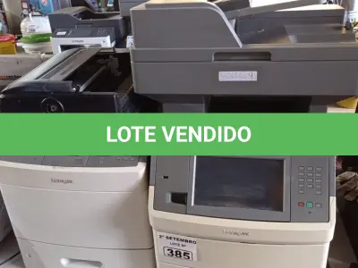 LOTE 385 - 03 IMPRESSORAS SENDO 01 MULTIFUNCIONAL LEXMARK MODELO X656-DE. (NO ESTADO) ATENÇÃO! FAZER A VISITAÇÃO ANTES DE ARREMATAR, NÃO SABEMOS SE FUNCIONA. LEILÃO NÃO TEM GARANTIA E NEM DEVOLUÇÃO, SUJEITO A POSSÍVEIS AVARIAS VISÍVEIS/OCULTAS E/OU AUSÊNCIA DE COMPONENTES.