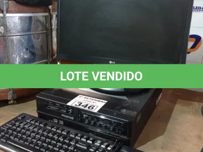 LOTE 346 - 01 CPU, 01 MONITOR E 01 TECLADO. (NO ESTADO) ATENÇÃO! FAZER A VISITAÇÃO ANTES DE ARREMATAR, NÃO SABEMOS SE FUNCIONA. LEILÃO NÃO TEM GARANTIA E NEM DEVOLUÇÃO, SUJEITO A POSSÍVEIS AVARIAS VISÍVEIS/OCULTAS E/OU AUSÊNCIA DE COMPONENTES.