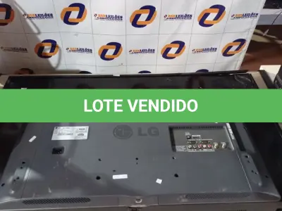 LOTE 337 - 02 TV’S MARCAS LG MODELOS DIVERSOS PARA RETIRADA DE PEÇAS. (NO ESTADO) ATENÇÃO! FAZER A VISITAÇÃO ANTES DE ARREMATAR, NÃO SABEMOS SE FUNCIONA. LEILÃO NÃO TEM GARANTIA E NEM DEVOLUÇÃO, SUJEITO A POSSÍVEIS AVARIAS VISÍVEIS/OCULTAS E/OU AUSÊNCIA DE COMPONENTES.
