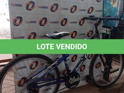 LOTE 575 - 01 BICICLETA ARO 24. (NO ESTADO) ATENÇÃO! FAZER A VISITAÇÃO ANTES DE ARREMATAR, NÃO SABEMOS SE FUNCIONA. LEILÃO NÃO TEM GARANTIA E NEM DEVOLUÇÃO, SUJEITO A POSSÍVEIS AVARIAS VISÍVEIS/OCULTAS E/OU AUSÊNCIA DE COMPONENTES.