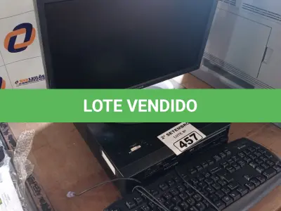 LOTE 457 - 01 CPU, 01 MONITOR E 02 TECLADOS. (NO ESTADO) ATENÇÃO! FAZER A VISITAÇÃO ANTES DE ARREMATAR, NÃO SABEMOS SE FUNCIONA. LEILÃO NÃO TEM GARANTIA E NEM DEVOLUÇÃO, SUJEITO A POSSÍVEIS AVARIAS VISÍVEIS/OCULTAS E/OU AUSÊNCIA DE COMPONENTES.