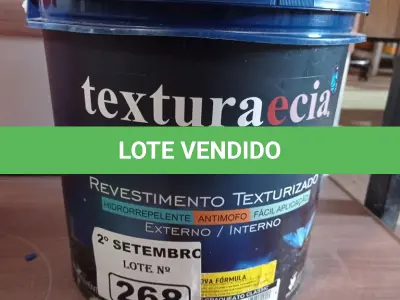 LOTE 268 - 01 BALDE DE REVESTIMENTO TEXTURIZADO INTERIORES/EXTERIORES NA COR BRANCO BASE. (NO ESTADO) ATENÇÃO! FAZER A VISITAÇÃO ANTES DE ARREMATAR, NÃO SABEMOS SE FUNCIONA. LEILÃO NÃO TEM GARANTIA E NEM DEVOLUÇÃO, SUJEITO A POSSÍVEIS AVARIAS VISÍVEIS/OCULTAS E/OU AUSÊNCIA DE COMPONENTES.