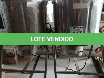 LOTE 514 - 02 DESCASCADORES DE BATATAS INDUSTRIAL. (NO ESTADO) ATENÇÃO! FAZER A VISITAÇÃO ANTES DE ARREMATAR, NÃO SABEMOS SE FUNCIONA. LEILÃO NÃO TEM GARANTIA E NEM DEVOLUÇÃO, SUJEITO A POSSÍVEIS AVARIAS VISÍVEIS/OCULTAS E/OU AUSÊNCIA DE COMPONENTES.