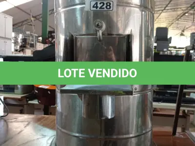 LOTE 428 - 01 DESCASCADOR DE BATATAS INDUSTRIAL. (NO ESTADO) ATENÇÃO! FAZER A VISITAÇÃO ANTES DE ARREMATAR, NÃO SABEMOS SE FUNCIONA. LEILÃO NÃO TEM GARANTIA E NEM DEVOLUÇÃO, SUJEITO A POSSÍVEIS AVARIAS VISÍVEIS/OCULTAS E/OU AUSÊNCIA DE COMPONENTES.